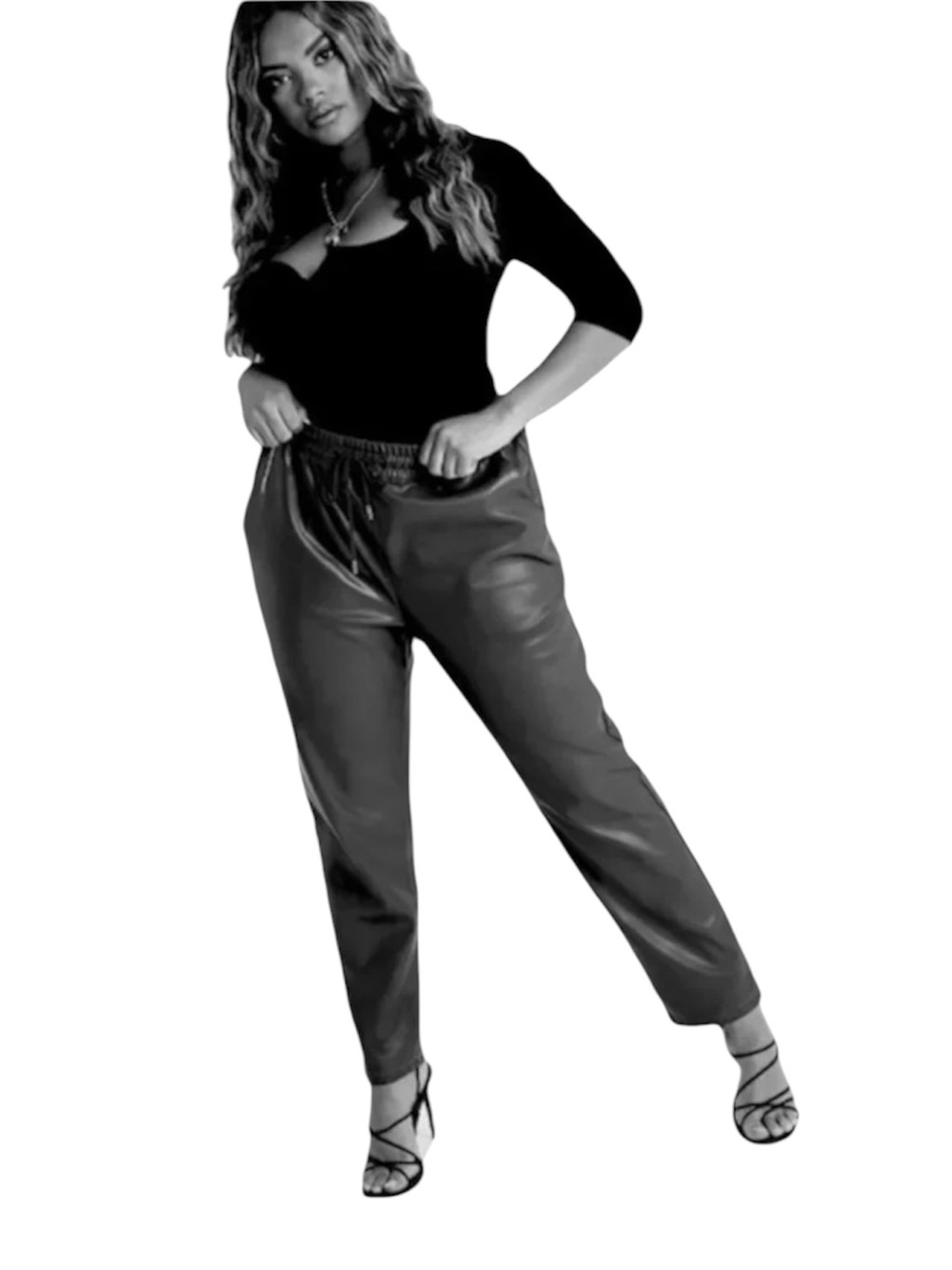 Simply Be Faux Leather Pant 20W Pull On Vegan Plus